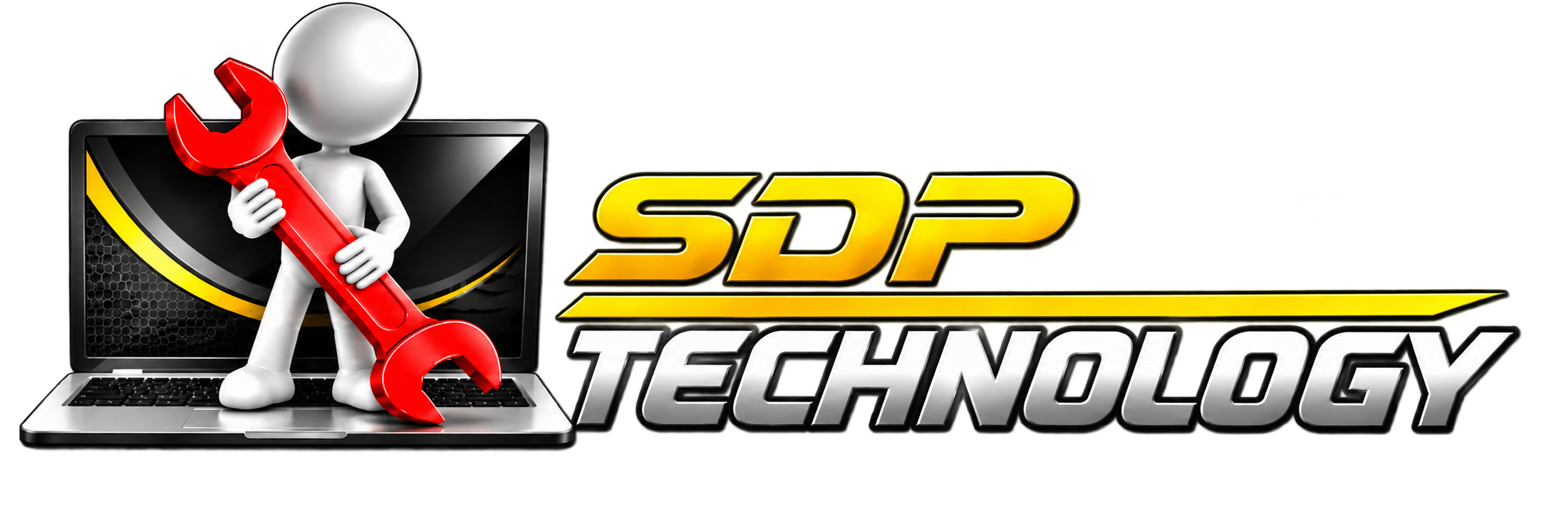 SDP Technology Logo with laptop and wrench